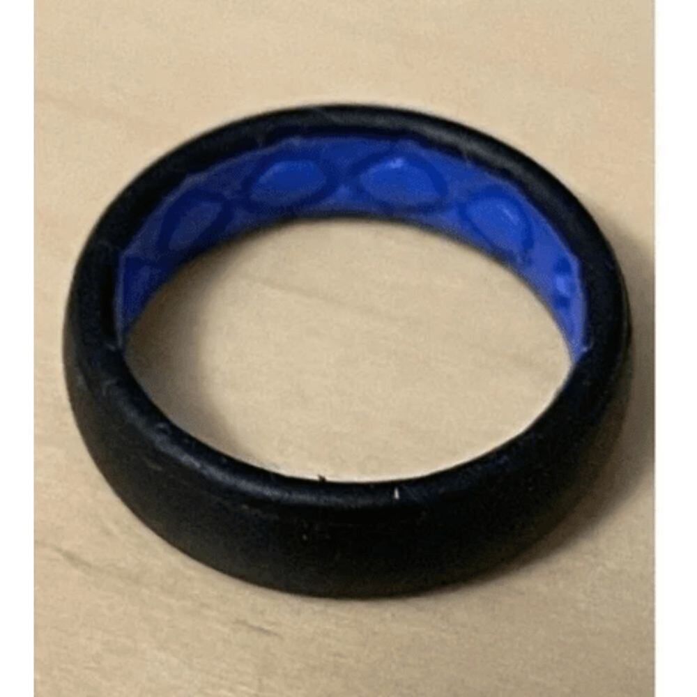 Groove Life - Silicone Ring - Black/Blue - Size 4